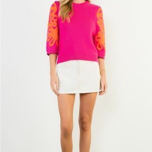 THML Pink and Orange Sweater